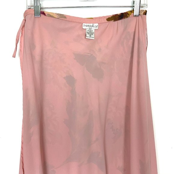 Paradise NY BOHO Cottagecore Romantic Floral Beaded Maxi Skirt Sz S - Picture 16 of 16